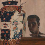 Max Jahn, Self Portrait With a Japanese Vase, 2024