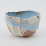 Hosai Matsubayashi XVI, Geppaku glaze Chawan / 月白釉流シ 茶碗, 2020