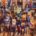Blurred photography of tourists at The National Gallery London