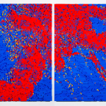 Claire Healy & Sean Cordeiro, T+85_red&blue_diptych, 2013