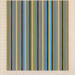 Bridget Riley, Yellow, Turquoise, Red, Blue with Black and White, 1981
