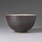 Lucie Rie, Yellow Bowl with Bronzed Rim, circa 1980