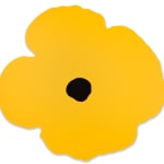 Donald Sultan, Double Poppies Aqua, 2025