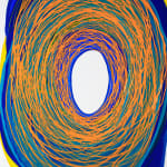 Ted Collier, Pointillism Series 6, Ultra Blue & White, 2019