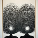 Ted Collier, Pointillism Series 6, Ultra Blue & White, 2019