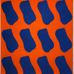 Claude VIALLAT, Vacances Bleues : orange, 2008