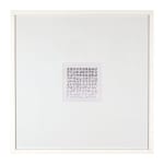 Vera MOLNAR, Signature à la mine de plomb sur fond rouge, 2008