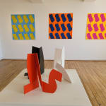 Claude VIALLAT, Vacances Bleues : orange, 2008
