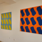 Claude VIALLAT, Vacances Bleues : orange, 2008