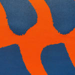 Claude VIALLAT, Vacances Bleues : orange, 2008