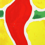 Claude VIALLAT, Serpent rouge, 2005