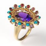 Aaron Decker, Two Stone Earrings