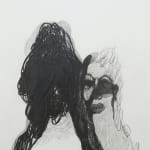 Trude Viken, Black and White Drawing, Double Portrait 3, 2018