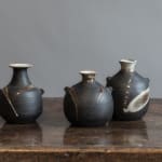 Janet Leach, three small vases