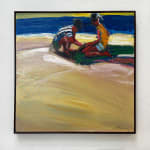Paul Wonner, Untitled [artist's studio with nude male model and man with white hair, glasses, blue jacket on left] ,...