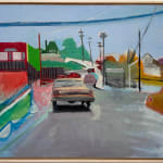 Paul Wonner, Untitled [artist's studio with nude male model and man with white hair, glasses, blue jacket on left] ,...