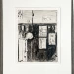 Paul Wonner, Untitled [artist's studio with nude male model and man with white hair, glasses, blue jacket on left] ,...