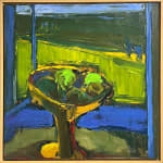 Paul Wonner, Untitled [artist's studio with nude male model and man with white hair, glasses, blue jacket on left] ,...
