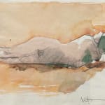 Paul Wonner, Untitled [artist's studio with nude male model and man with white hair, glasses, blue jacket on left] ,...