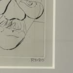Paul Wonner, Untitled [artist's studio with nude male model and man with white hair, glasses, blue jacket on left] ,...