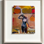 Paul Wonner, Untitled [artist's studio with nude male model and man with white hair, glasses, blue jacket on left] ,...