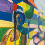 Paul Wonner, Untitled [artist's studio with nude male model and man with white hair, glasses, blue jacket on left] ,...