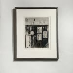 Paul Wonner, Untitled [artist's studio with nude male model and man with white hair, glasses, blue jacket on left] ,...