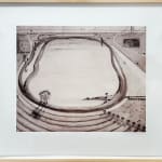Paul Wonner, Untitled [artist's studio with nude male model and man with white hair, glasses, blue jacket on left] ,...