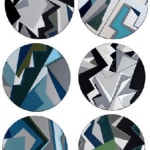Lisa Traxler, Collage Coasters RADAR DECO - Square, 2024