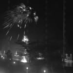Hudson-Fulton Celebration Fireworks Lit Up the Night Sky Over Hudson River Across From Grant's Tomb Adding a Magical Atmosphere to...