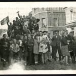 Liberation Day in Paris: Churchill and De Gaulle March in Triumph on Champs-Élysées, France , 1944