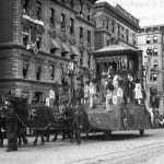 Hudson-Fulton Celebration Historical Parade Float No. 24, "Schuyler and Indians at Court of St. James.” New York City , 1909