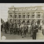 Liberation Day in Paris: Churchill and De Gaulle March in Triumph on Champs-Élysées, France , 1944