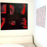 Paula Crown, Untitled (Solo Cup red on off-white) + Jokester , 2019
