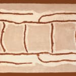 Pachacamac Culture, Large Painted Textile with Janus Headed Centipede, Circa. 1000 AD