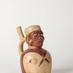 Moche Culture, Stirrup vessel with molusque painted, Circa. 300 - 600 AD