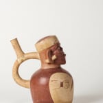 Moche Culture, Stirrup vessel with molusque painted, Circa. 300 - 600 AD