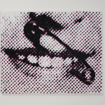 Jamie Reid, Pinned Queen (14. Pink on white diamond dust, negative), 2013