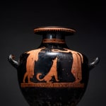 Providence Painter Circle, Attic Red Figure Hydria Depicting a Central Playing Dog, Circa 450-400BC