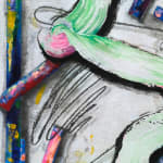 Katy Cowan, Leie resting, sweep of paint, 2024