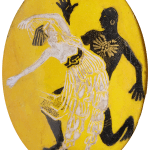 laura knight, pavlova and mordkin, enamel