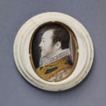 portrait miniature of a tudor man in profile from the V&A