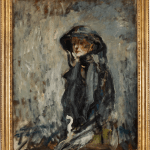 Ambrose McEvoy oil portrait of Mature Lady Seated in black in c.1920 currently for sale at Philip mould & company