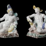 God-like ceramics of male and female figures by Bloomsbury artist Stephen Tomlin