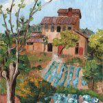 cedric morris, italian landscape with garden