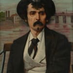 Walter Greaves oil Portrait of James Abbott McNeill Whistler in 1869 currently for sale at Philip mould & company