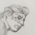 etching portrait by Lucian Freud