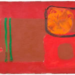 Patrick Heron, Yellow painting with orange and brown-ochre squares, 1959