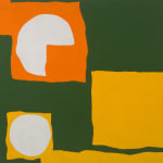 Patrick Heron, Yellow painting with orange and brown-ochre squares, 1959