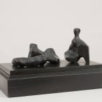 Bronze sculpture of a reclining woman by Henry Moore